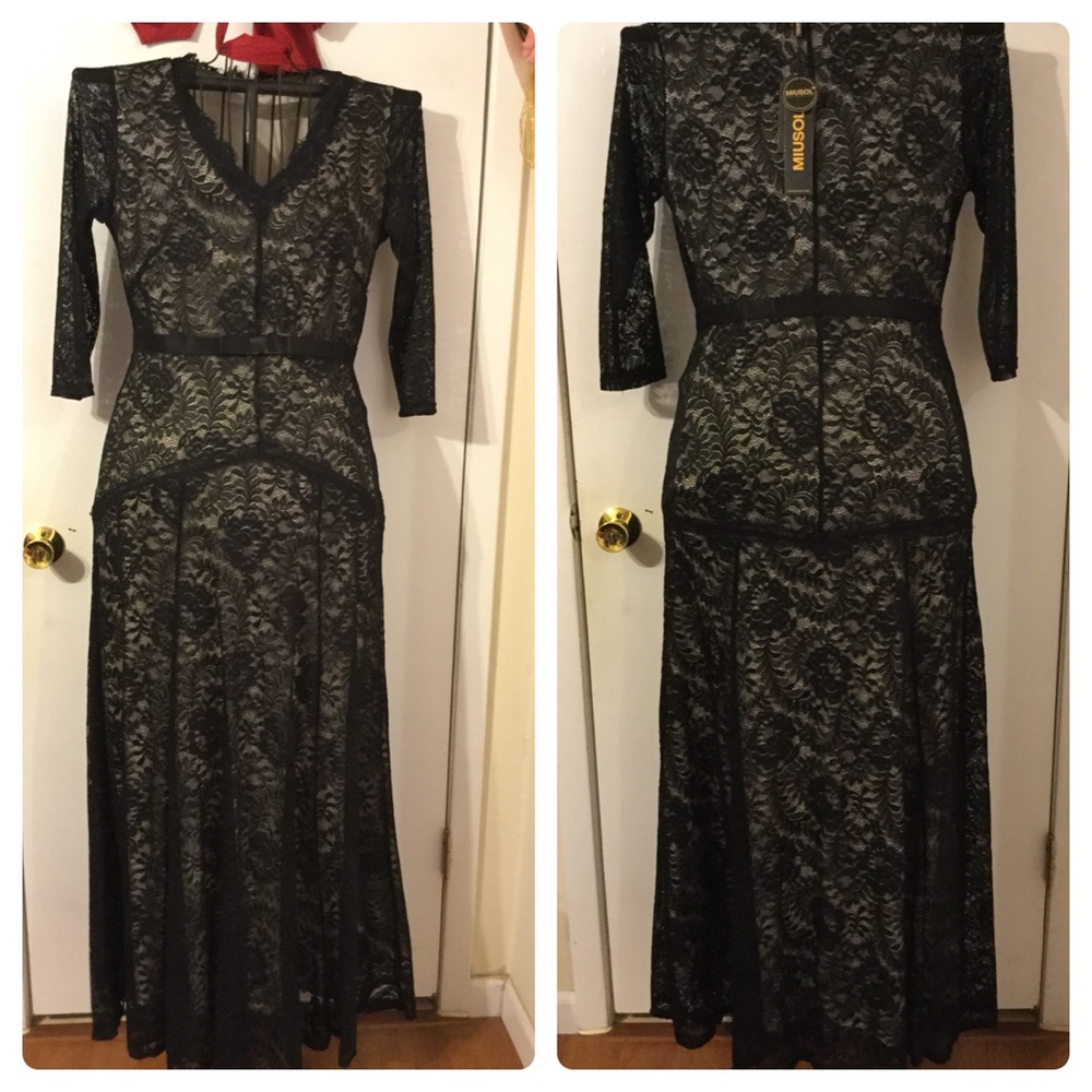 Miusol Floral Lace Bridesmaid Maxi Dress
